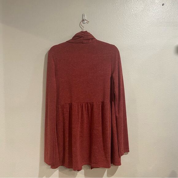 Roper Dust Red Embroidered Open Front Cardigan Sz M - Picture 8 of 10